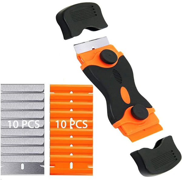 Glasskeramisk Plate Scraper + 20 Blades, Multipurpose Glass Scrap