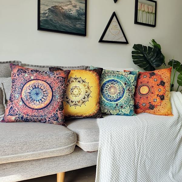 Set med 4 dekorative putetrekk Sofa putevar dekorasjon for