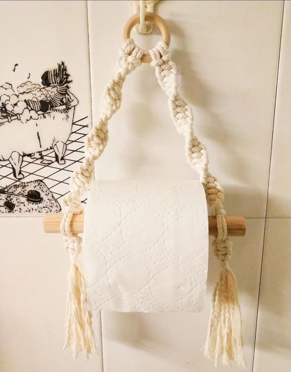 1 stk. Selvklæbende toiletrulleholder, håndklædeholder