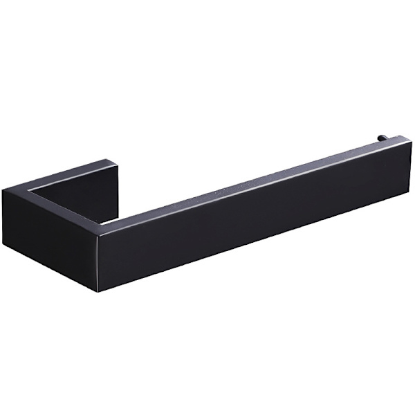 1 stk Svart Ikke-perforert 304 Rustfritt Stål Håndkleholder Håndkleholder