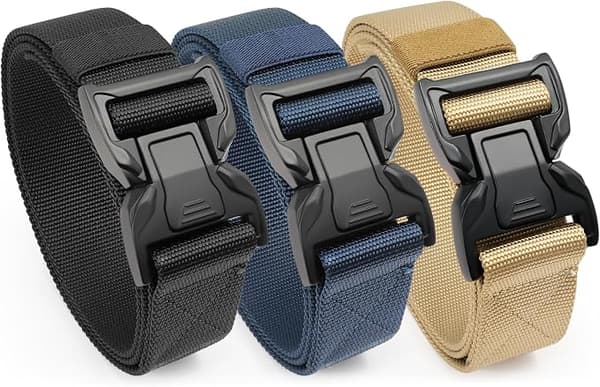 Herrar Jeans Väska Bälte - Svart, Spänne Vävd Elastisk Band, Vävd Bälte