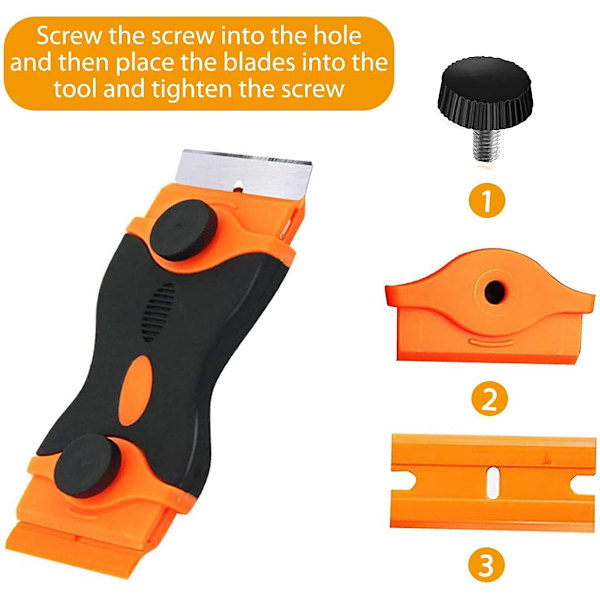 Glasskeramisk Plate Scraper + 20 Blades, Multipurpose Glass Scrap