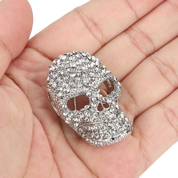 Krystal Rhinestone Broschenåle, Hovedskal Brosche Dragt Kjole Brosche Pi