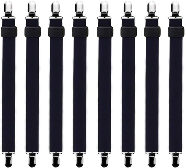 8 stk. (60 cm til 200 cm) Justerbar Lakenspenner, Hold Down