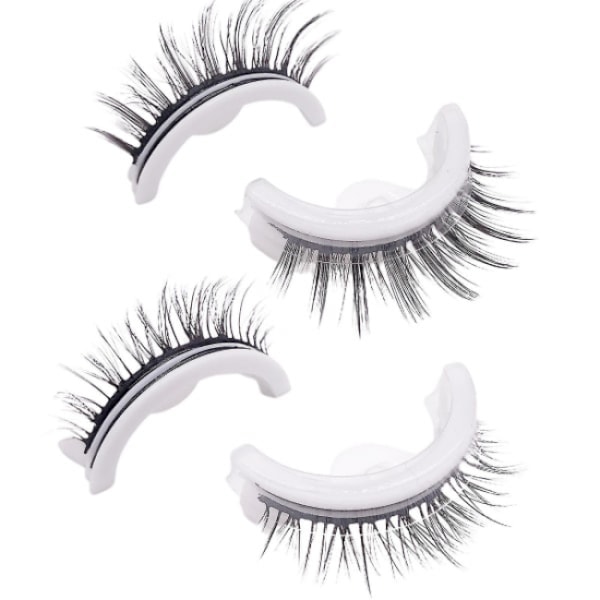 Återanvändbara självhäftande ögonfransar med naturlig look, tvättbara, g