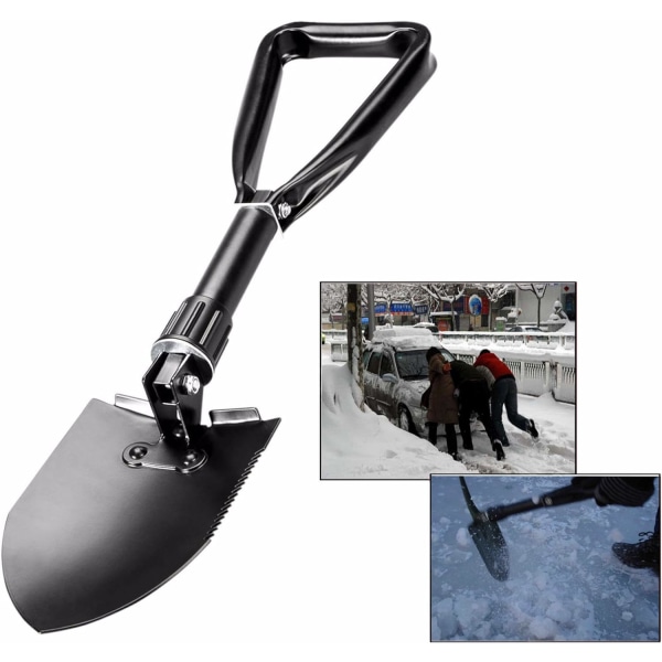 Multifunktionell militär spade hopfällbar metallhacka, mini överlevnad
