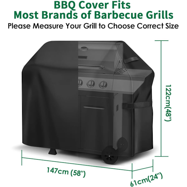 (147 x 61 x 122 cm) Grilltrekk, Ekstra Holdbart Grilltrekk Laget