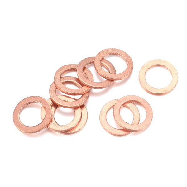 Kobber Metal Skiver, Tætningsring Pakninger, Flade Skiver, O-Ring