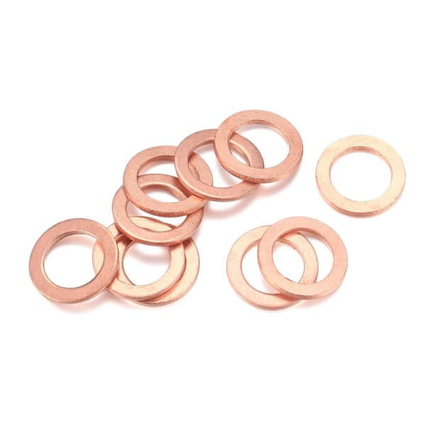 Kopparmetallbrickor, tätningsringspackningar, platta brickor, O-ring