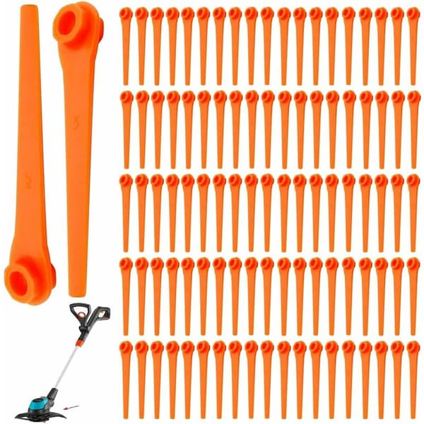 100-pack 70 mm plastutbytesblad för Gardena 9823 9825 98