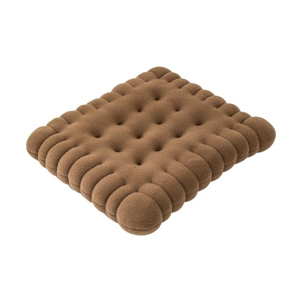 Mørk kaffe dejlig rektangulær mock cookie pude til sæde, gulv,