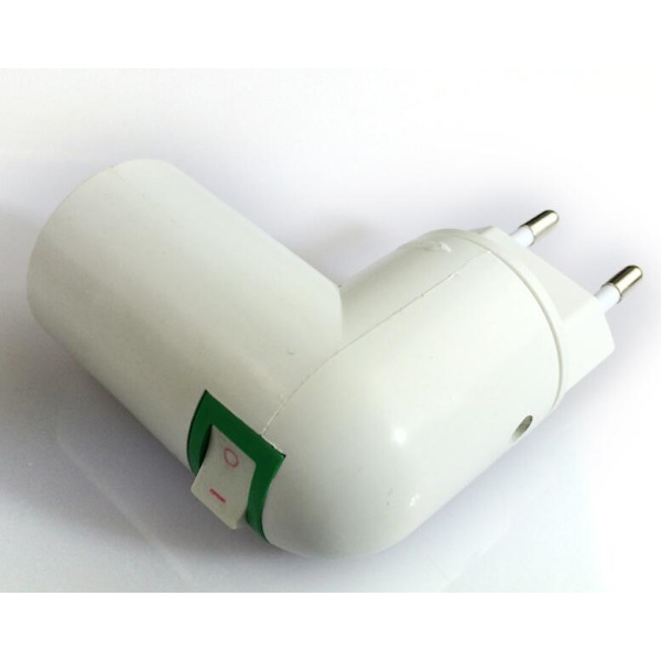 2 stk E27 Sokkel med Trådløs Bryter, E27 LED Pærebase, Plast