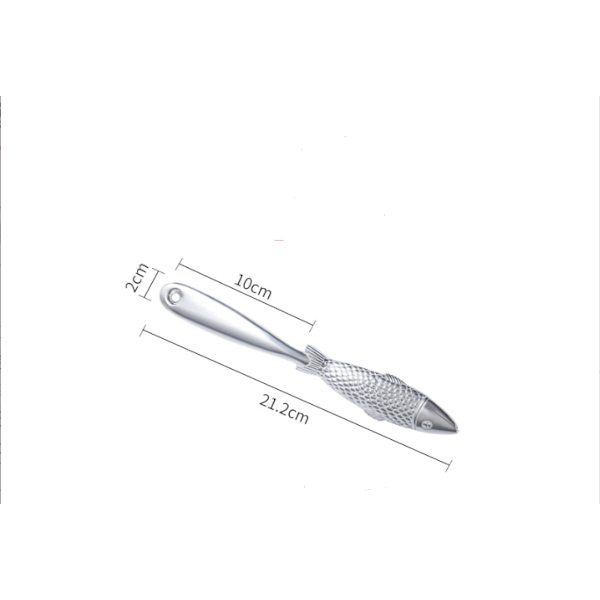 Kjøkken Craft - Aluminium fiskeskaller, 22 cm x 3,5 cm - Sølvfarget