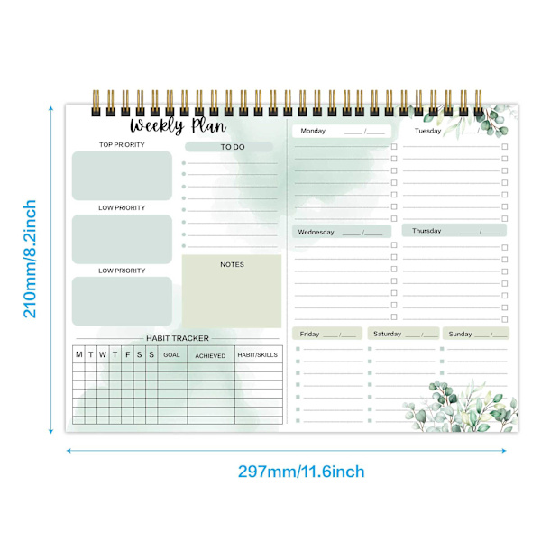 2 stk. Ugentlig to-do-liste Planner 2023-2024 (udateret) Organizer Cale