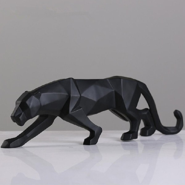 Skulptur prydnader geometrisk skulptur harts leopard staty vilda