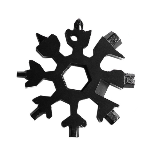 Snowflake Tool 18-i-1 multiværktøj i rustfrit stål, bærbar nøgle