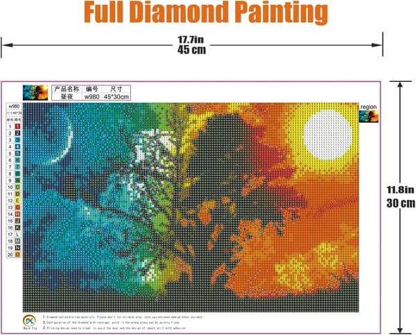 5D DIY Diamantmaleri Kit, Diamantmaleri, Maling efter tal