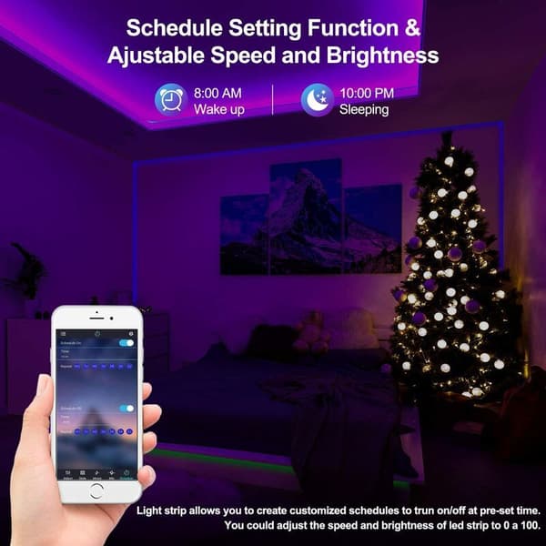 5M WS2812b Bluetooth Smart LED-stripe - Med fjernkontroll