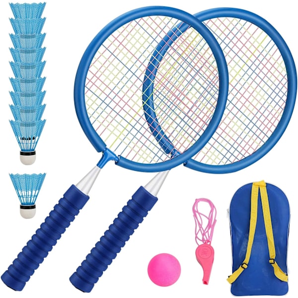 Tennis Badminton Ketsjere (Blå) Tennis Sæt Udendørs Spil Bold Udendørs