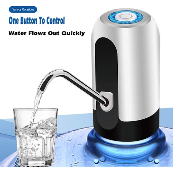 2 stk Hvit Vann Dispense med Pumpe System og Flyttbar USB