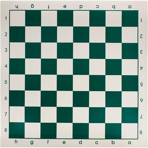 Schackspel Rullbar Schackbräda (Grön, 35X35cm)