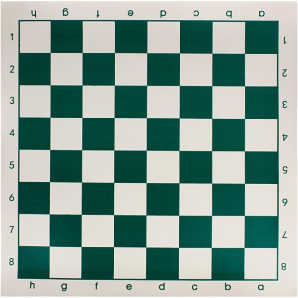 Sjakkbrett, rullbart (grønt, 35x35 cm)