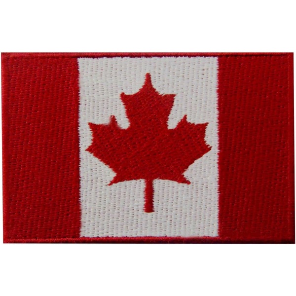 Kanadan lippu Kanadan vaahteranlehtinen kansallinen tunnus brodeerattu Ir