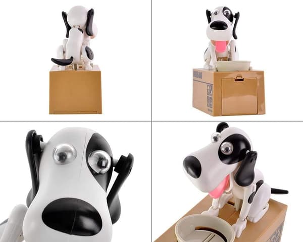 Hungrig hund sparbössa, valpsparbössa, tuggleksak sparbössa,