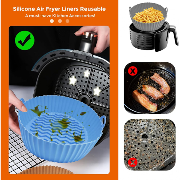 1 kpl (sininen) 6,7 tuuman keittiö- ja ruoanlaittotarvikkeet Air Fryer A