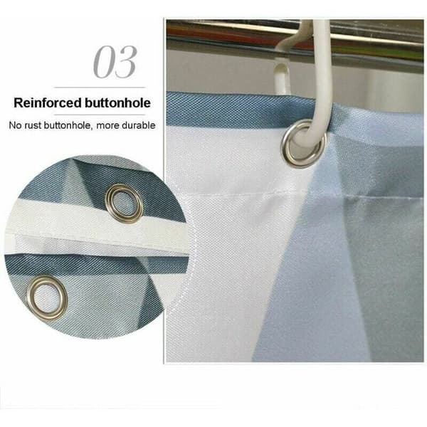 Duschdraperi 200 x 220 cm, Vattentätt Polyestertyg, Antibac