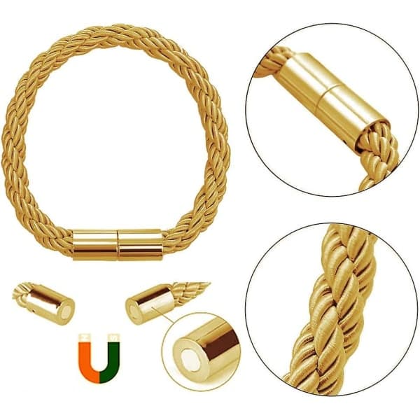 2 stk. guld magnetisk gardinforbindelse gardinklemme Reb gardin