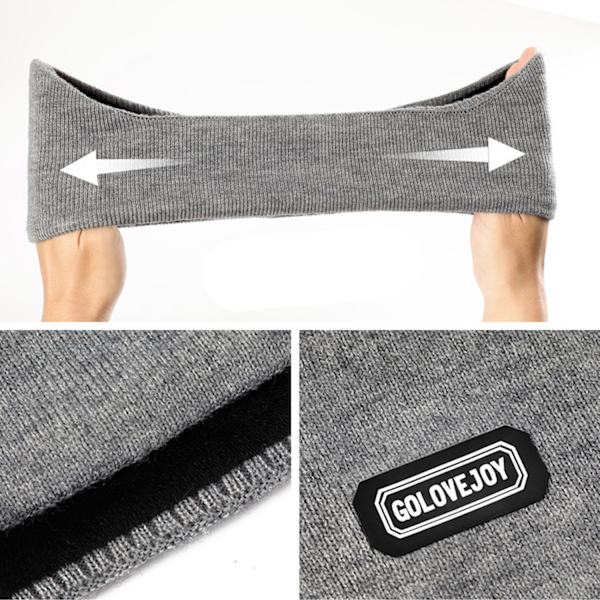(Harmaa) Fleece-korvalämmittimet Korvaläpät Pääpanta Miehille Naisille Juoksuun