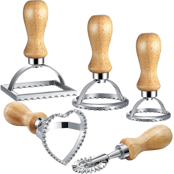 5-delad ravioli-stämpelsets, ravioli-skärare stämpelsets maker, Premi