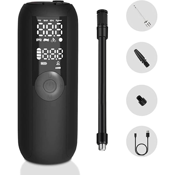 Autonrengaspuhallin 150PSI Pyöräpumppu Mini Kannettava Ilmakompressori