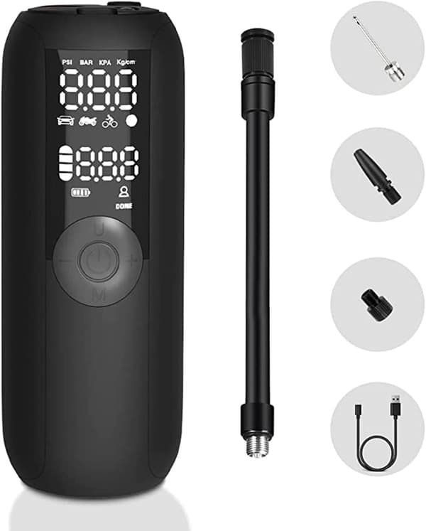 Däckpump för bil 150PSI Cykelpump Mini Bärbar Luftkompressor f