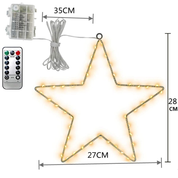 Julgransljus, 3 st LED-batteridrivna ljusslingor