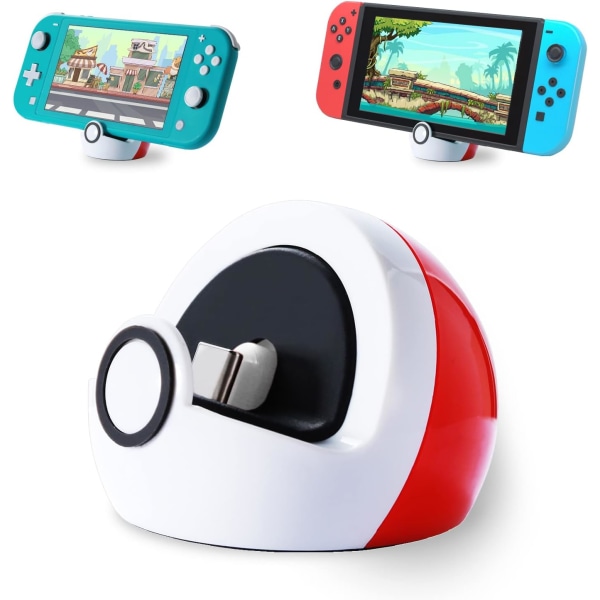 Mini ladestasjon for Nintendo Switch/Switch Lite/Switch OLED,