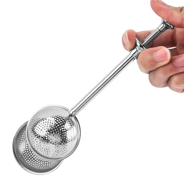 2-pakning tekannefjær (18 cm), tesil i rustfritt stål, snap-ball