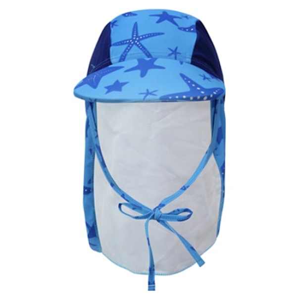 Solhatt for barn, gutter og jenter, bred skygge, sommerstrandhatt med nakkefla