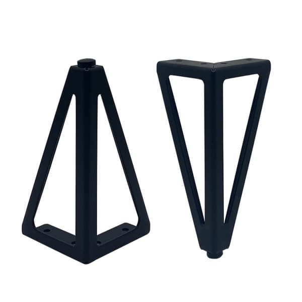 4 stk. sæt af 4 metal erstatningsmøbelben - sort - 15 cm - fo