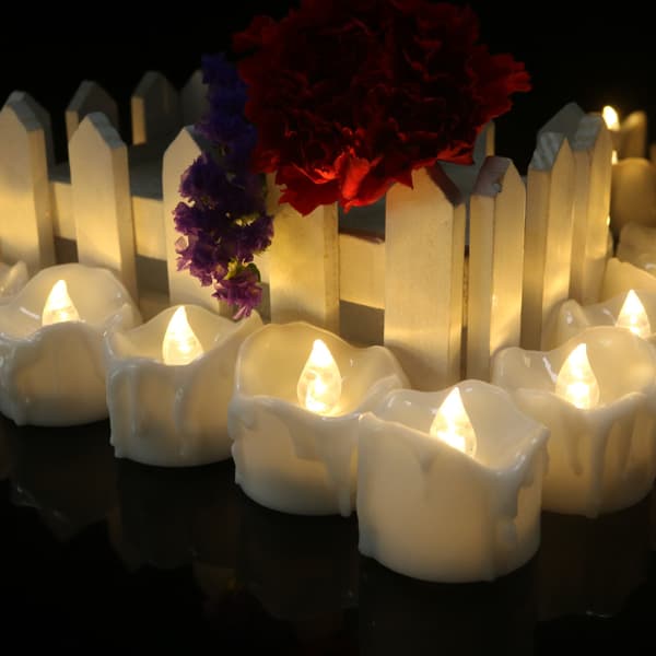 12 Flammeløse LED-lys Tealights Elektrisk Belysning til Bryllup
