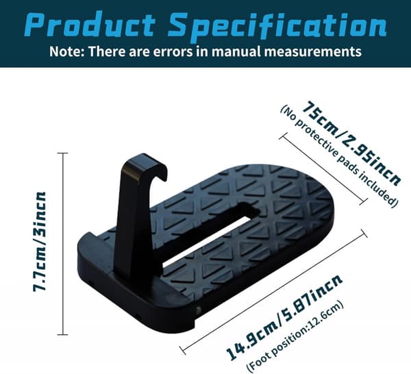 Car Assist Step, 2 sorte sammenklappelige bildørstrin, aluminiumlegering,