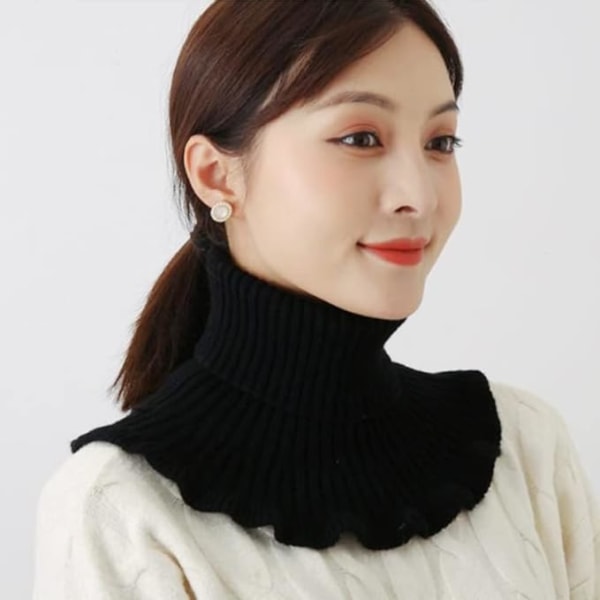 Falsk turtleneck för kvinnor, One Size Black, Falsk turtleneck, Falsk
