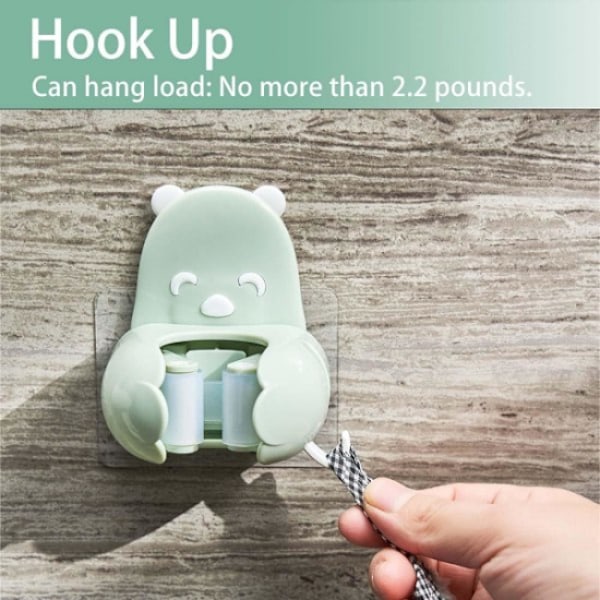 4-pack mopp- och kvasthållare, självhäftande, ingen borrning
