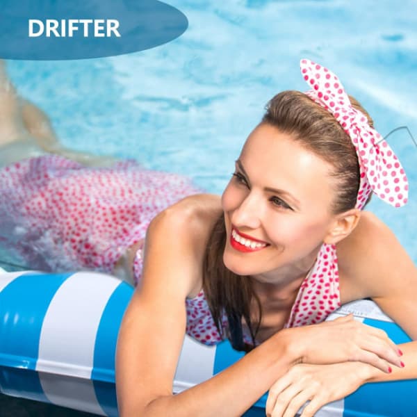 1 st vattenpool flytande hängmatta, poolflottör solstol, vatten