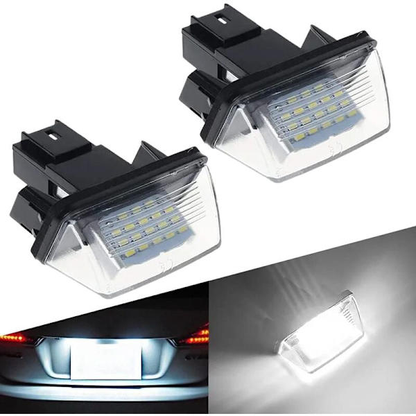 LED Auto Nummerpladelys 12V 3528SMD 6500K Xenon Hvid Baglygte