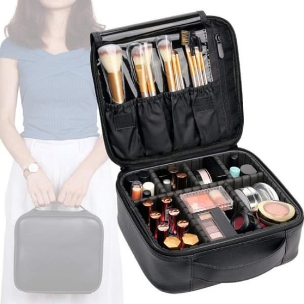 Sort kosmetiktaske Makeupbørsteetui SORT