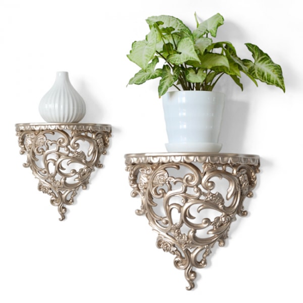 Store dekorative hyller for stueornament blomster vegg Ha