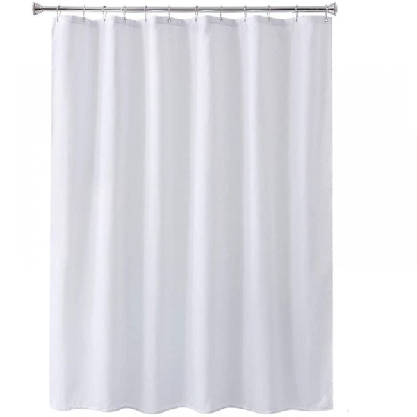 1 stk. 80x180 cm, hvid, vandtæt og skimmelresistent hvid bruseforhæng
