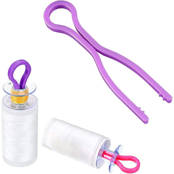 40 stk. trådspoleholdere, 4 farver plast